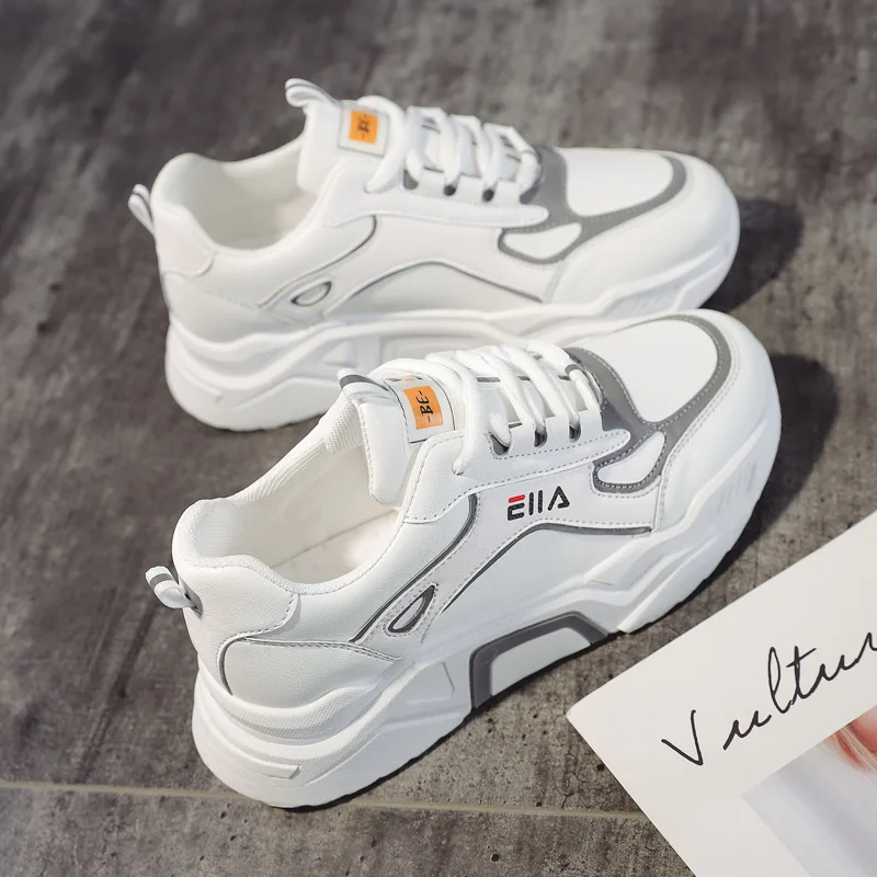 Кроссовки женские на шнуровке с вулканизированной подошвой | Обувь