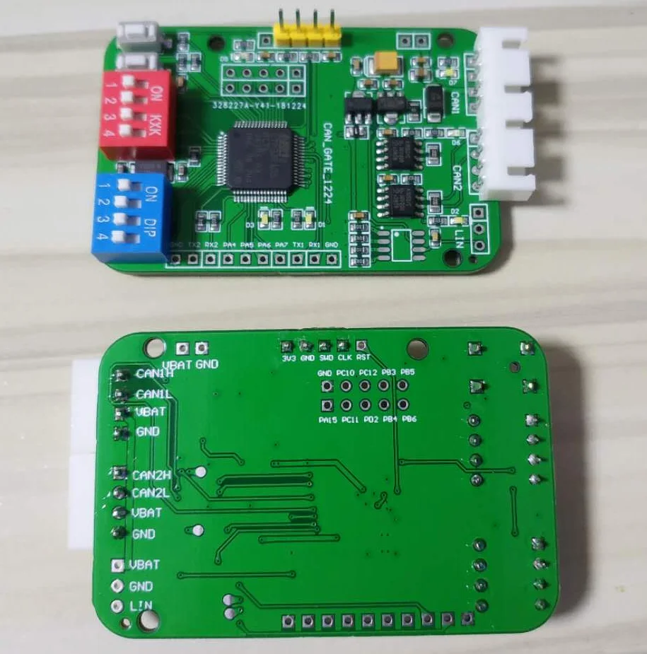 Placa de desarrollo CAN CANLIN gateway STM32F1x double CAN single LIN master slave que contiene fuente F105-0
