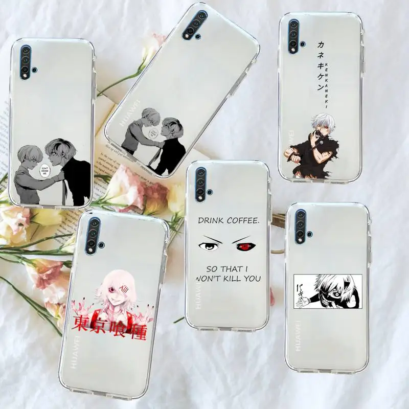 

Anime Tokyo Ghoul Suave Phone Case Transparent for Huawei honor P mate 40 20 30 10 50 i 9 x mate pro lite 8a