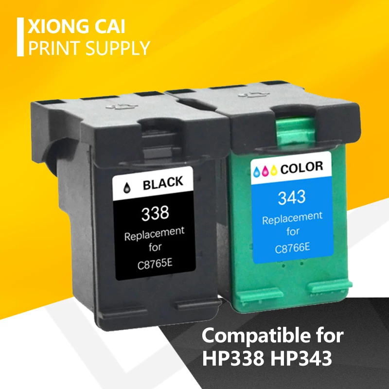 2020 новые совместимые чернильные картриджи для HP 338 343 BK CL Deskjet 6540 6520 6840 460c 1500 9800 |