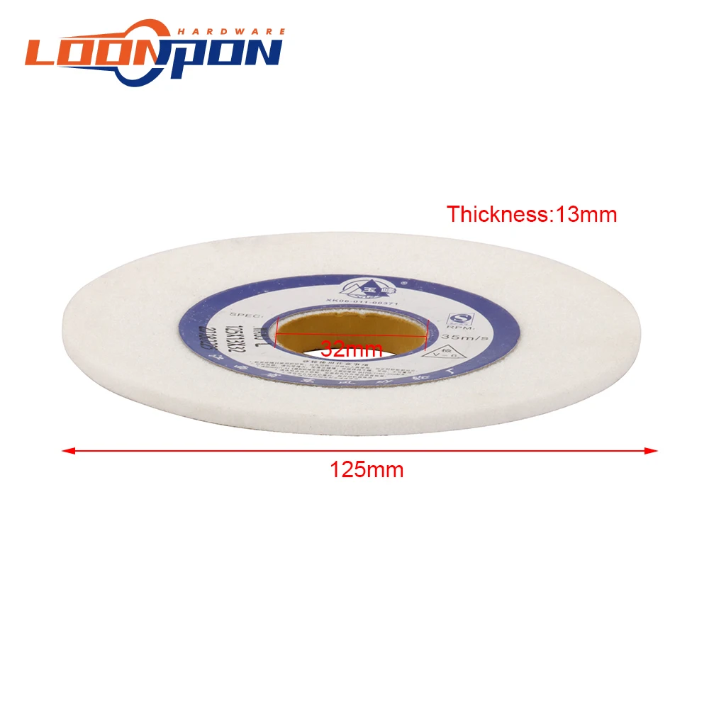 1 шт. керамический белый корундовый шлифовальный круг 5 дюймов 125 мм 6 150 диаметр 32