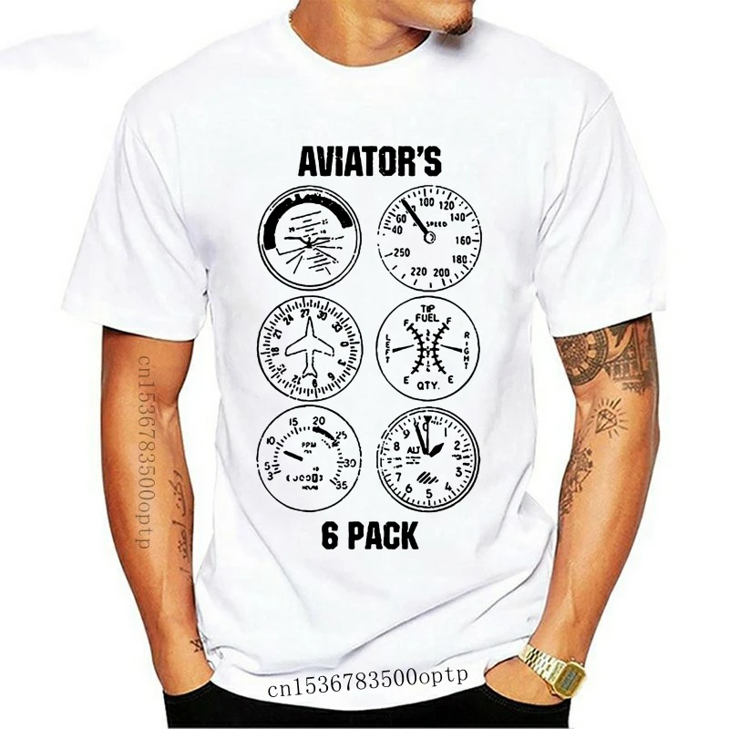 

2019 Brand T Shirts Aviator'S Six Pack T-Shirt - Aeroplane Aircraft Plane Dials Pilot Gift Mens Top Online Tshirt Design