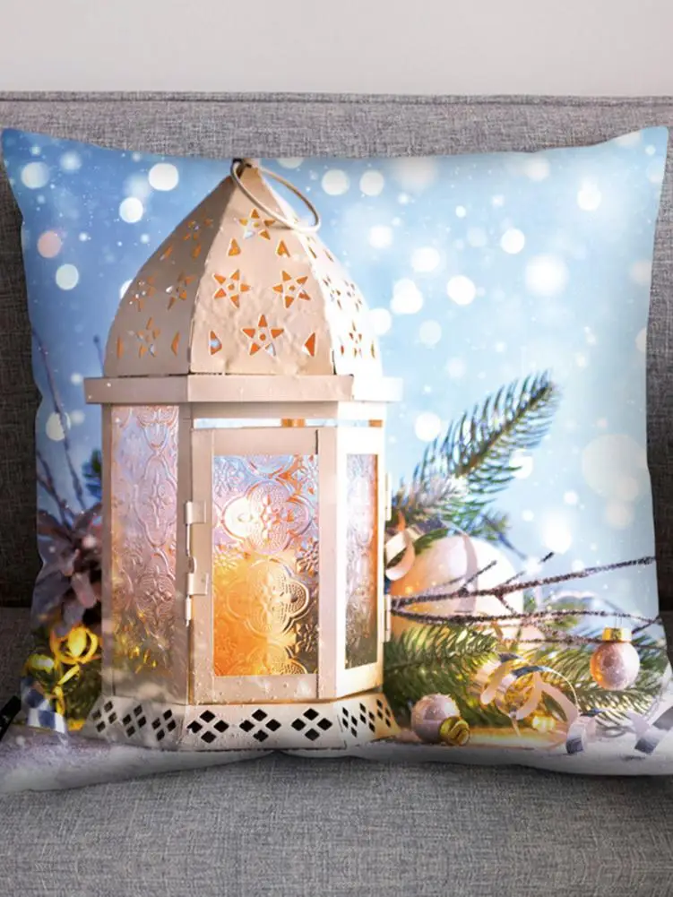 2020 Рождественский чехол для подушки наволочка из хлопка и льна Новогоднее