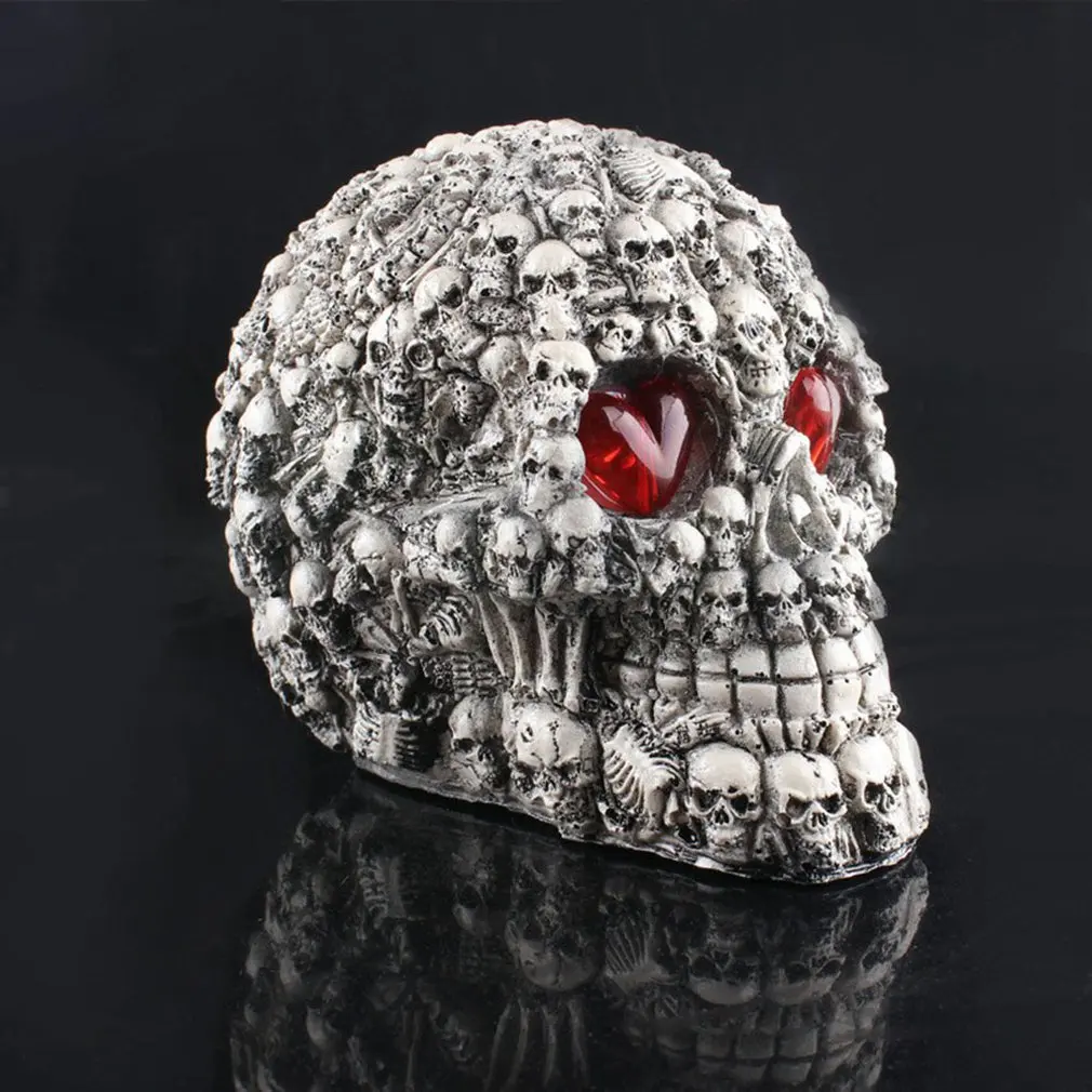 

Led Halloween Decoration Lights Horrible Haunted House Ornaments Resin Skull Home Decoration Craft Halloween Gift