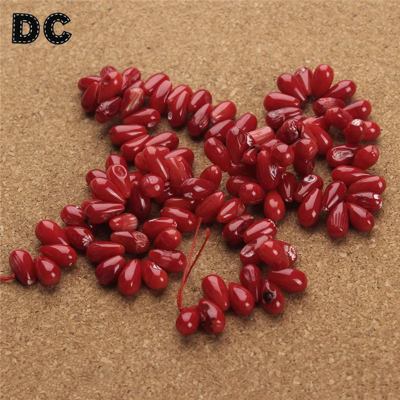 

110pc/Strand 5x8mm Natural Red Coral Beads Loose Spacer Tube Beads for Necklace Bracelet Jewelry Making Findings