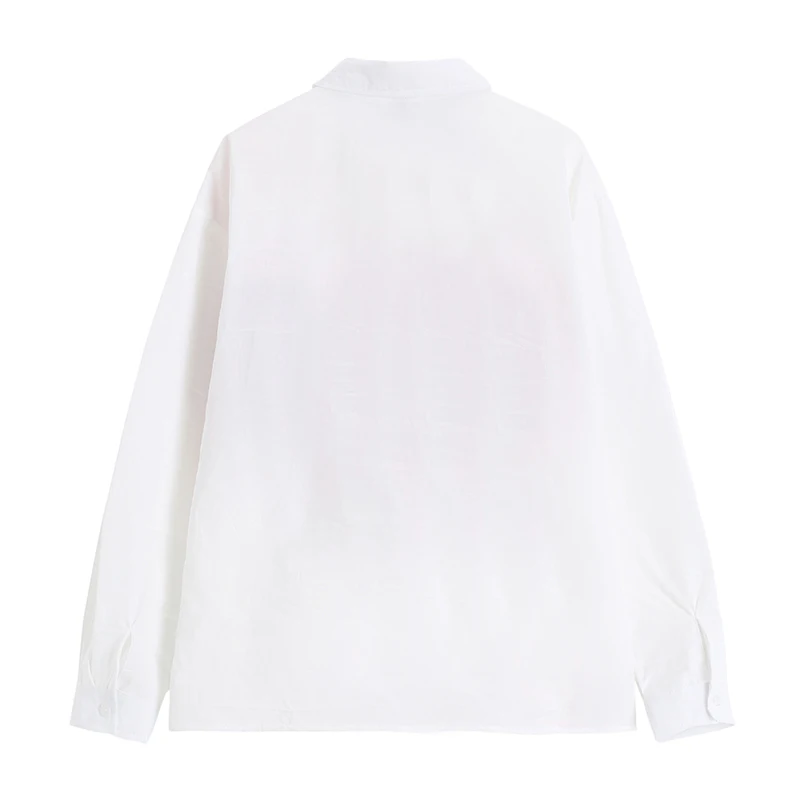 Блузка женская с длинным рукавом и отложным воротником в Корейском стиле |