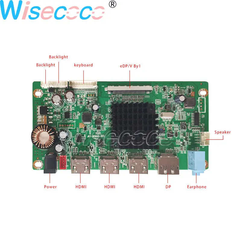 Wisecoco 23,8 дюймов 4K UHD 3840 × 2160 TFT ЖК-панель ips экран с eDP HDMI DP динамик драйвер платы для рекламы дисплей