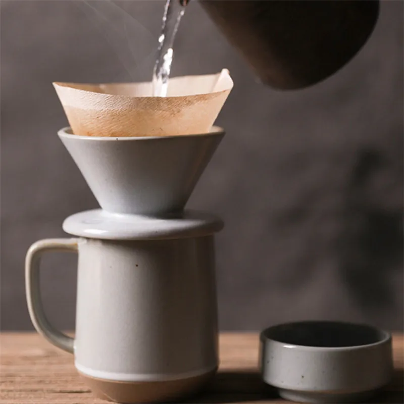 Керамическая кружка для кофе с капельным фильтром ручная Стирка в скандинавском