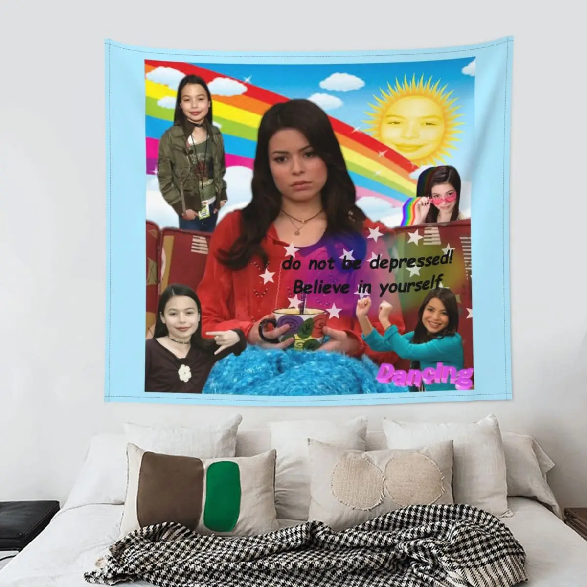 

ICarly Miranda Cosgrove Recommends Tapestry Wall Hanging Hippie Polyester Tapestry Fantasy Blanket Room Home Decor 95x73cm