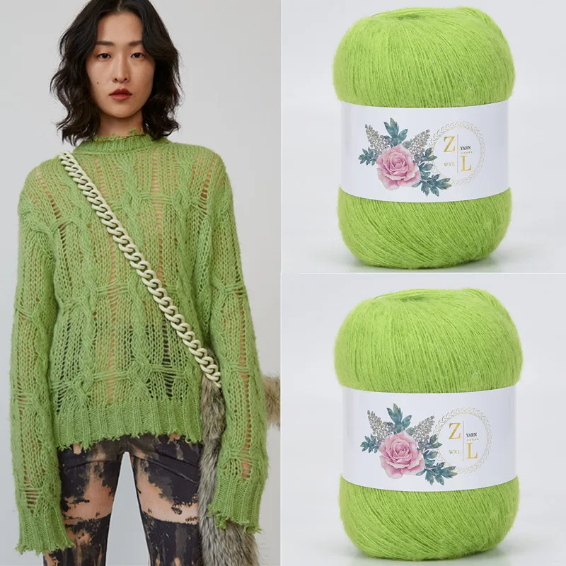 50 г/шар Ангола влюбленные чувства тонкая мохеровая шерстяная пряжа плюшевая