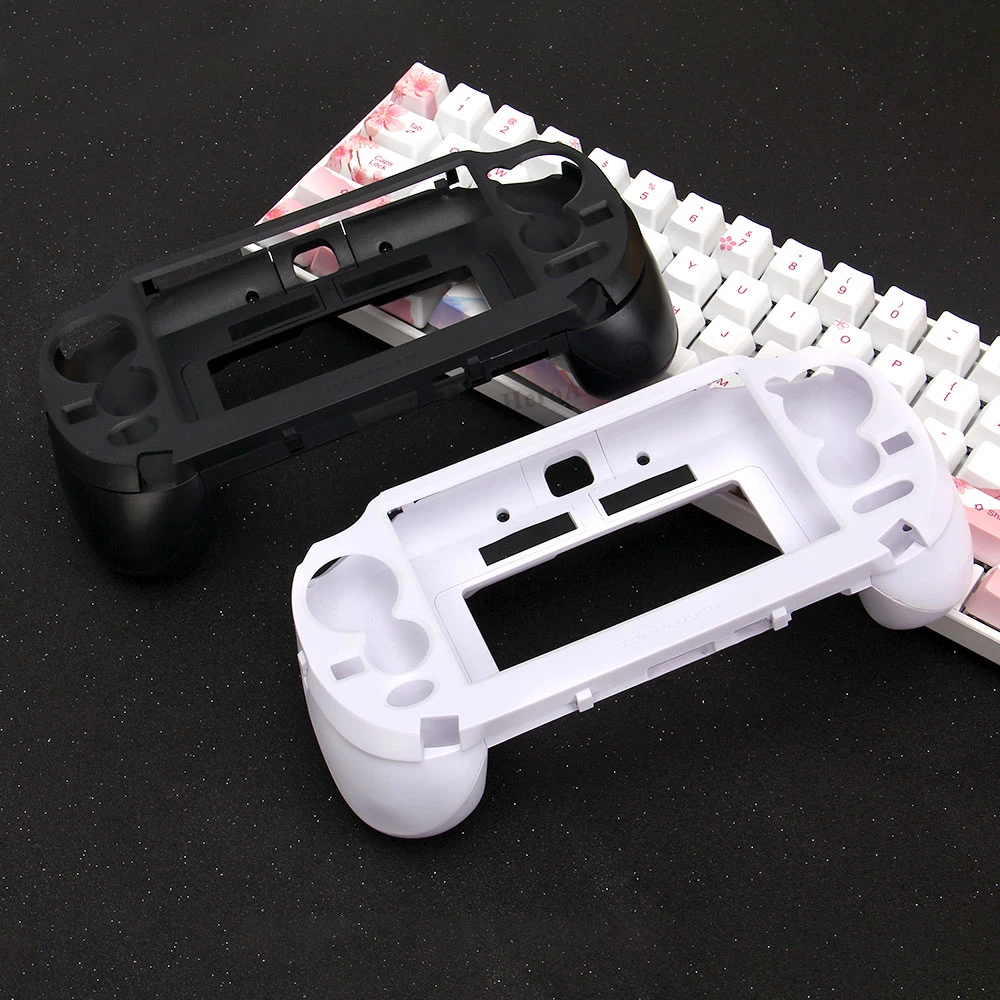 Black White For PSV1000 PS VITA 1000 Game Hand Grip Handle Holder Joypad Stand Case Shell Protect with L2 R2 Trigger Button images - 6