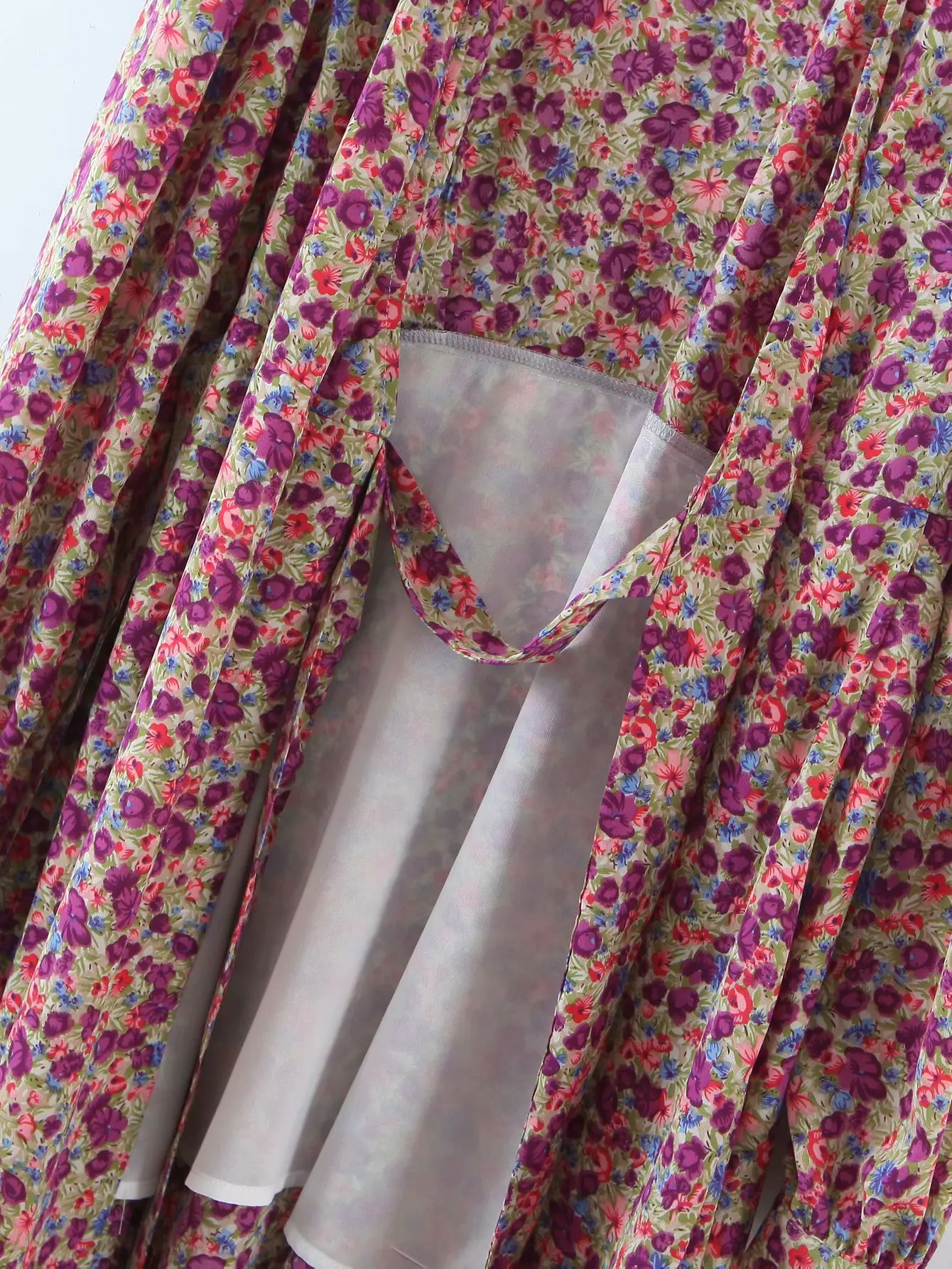 

long sleeve floral wrap dress women v neck spring mini wrap dress with belt vintage short dress vestidos mujer