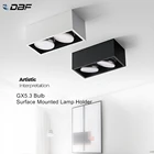 DBF нерегулируемый квадратный Светодиодный точечный светильник с поверхностным креплением + сменная Светодиодная лампа 14 Вт, 18 Вт, 24 Вт, Светодиодный точечный светильник для гостиной, спальни