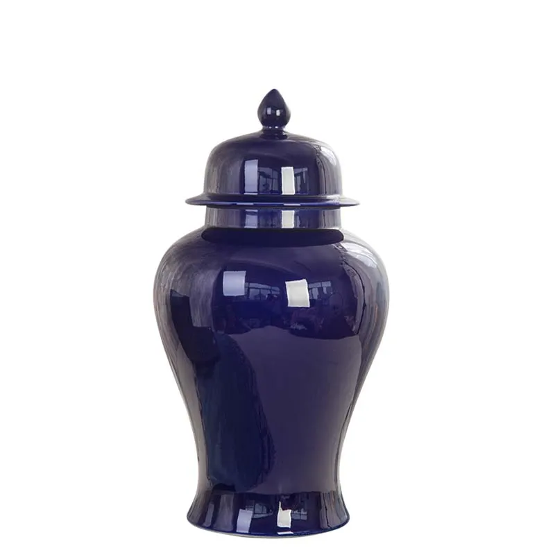 Большая напольная ваза 60 см Однотонные голубые азиатские банки для дужек