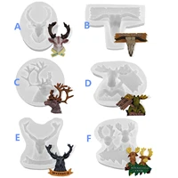 luyou 6 styles christmas deer series resin fondant molds cake decorating tools silicone kitchen baking accessories fm1987