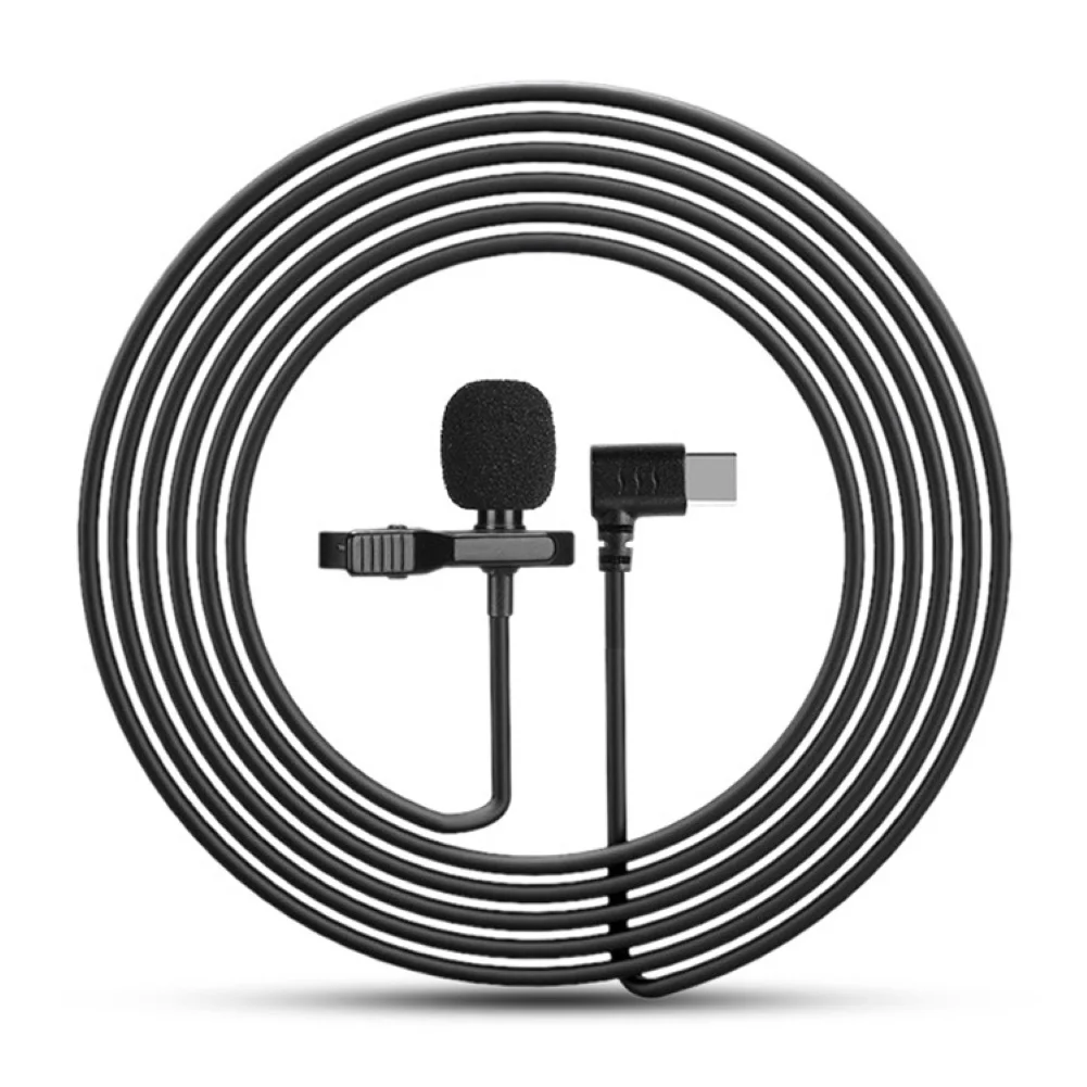 Конденсаторный мини микрофон USB Type C для записи аудио телефонов Huawei Xiaomi Samsung