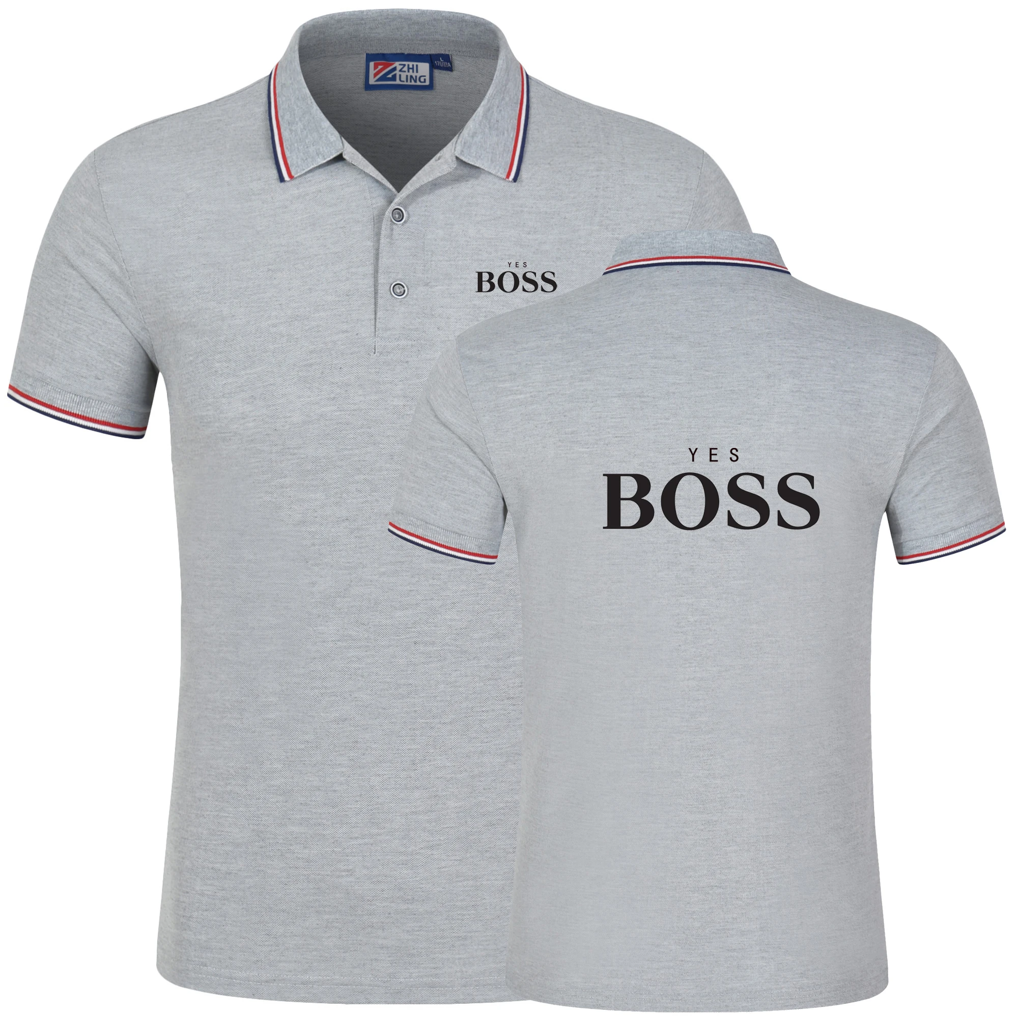 

2021 New Summer Brand YES Boss Polo Shirt Men Lapel Tops Short Sleeve Polo Shirt Fashion British Breathable Men Tees Shirt S-3XL