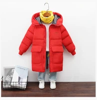 girls clothes winter bread clothing coat overcoat fashion new boy 2 10age beibei thick warm hooded long high quality down jacket