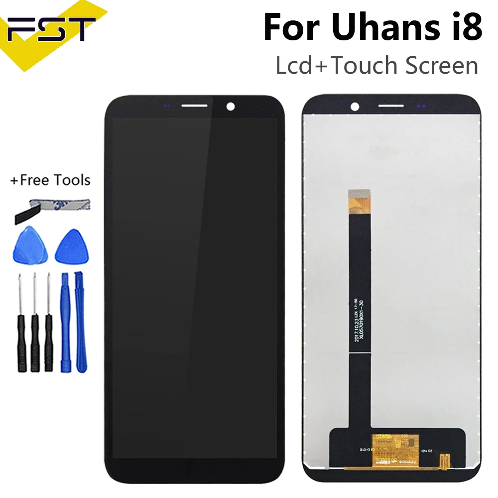 Черный ЖК дисплей для Uhans i8 + кодирующий преобразователь сенсорного экрана в