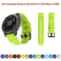 smart watch band straps for garmin fenix 6 6s 6x 5x 5 5s 3 3hr quick release strap silicone bracelet for forerunner 935 945