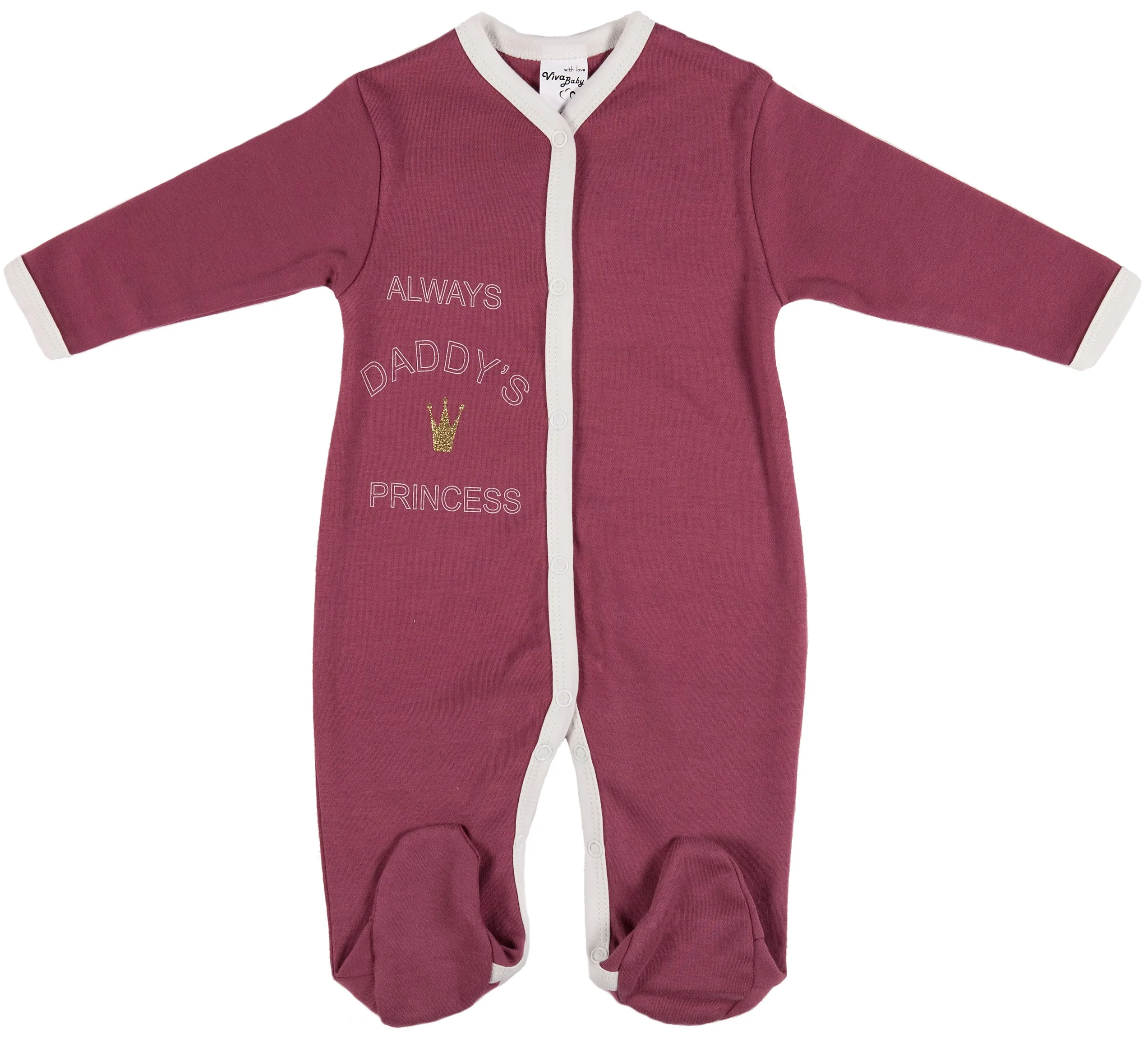 Комбинезон Viva baby Девочки D2301-1 бордовый | Детская одежда и обувь
