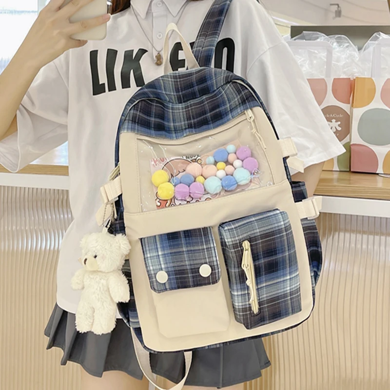 Женский школьный рюкзак для девочек, рюкзак с защитой от кражи, Женский нейлоновый рюкзак, студенческие сумки для книг, женские вместительн...