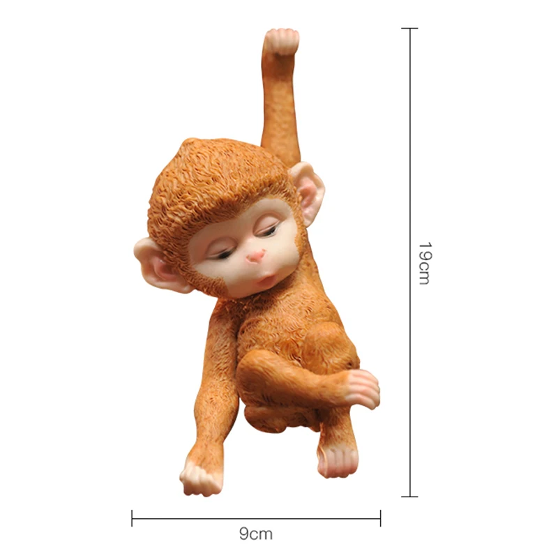 

Hanging Animal Monkey Statue Resin Garden Hanging Ornament Outdoor Lawn Indoor Decoration REME889