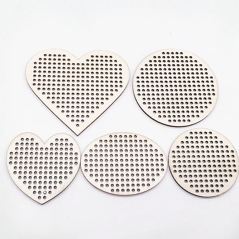 10 шт. деревянных подвесок ручной работы в форме маленького сердца украшение для