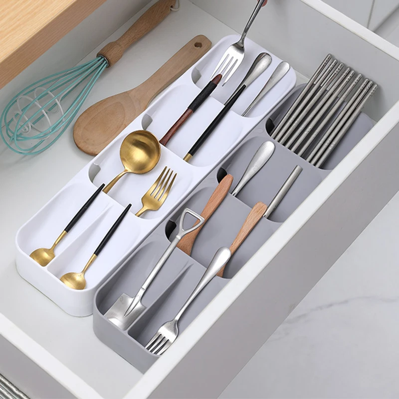 

Creative Separate Tableware Drawer Organizer Chopsticks Holder Fork Spoon Storage Box Kitchen Accessories Plastic Containers