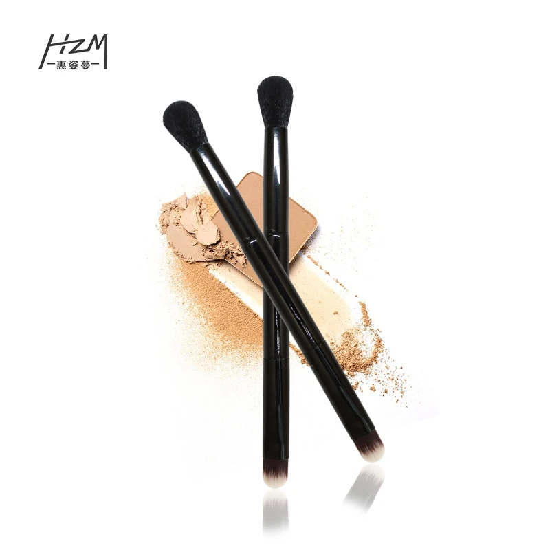 2pcs HZM, новинка, 1 шт., набор кистей для макияжа, тени для век, Тональная основа, пудра, подводка для глаз, Кисть для макияжа губ, косметика, набор инструментов для красоты, хит, YA251 - Handle Color: 2pcs
