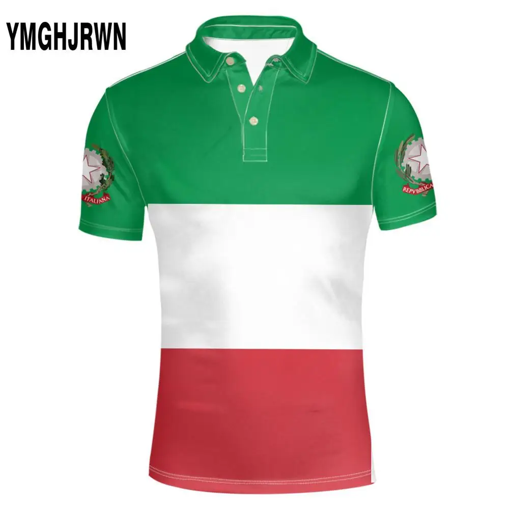 ITALY youth diy free custom made name number Polo shirt nation flag it italian country italia college print photo text clothes