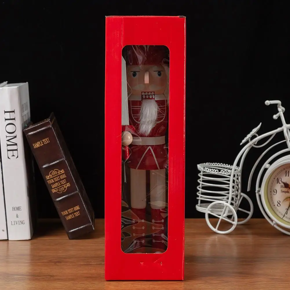 

3PCS/Set Christmas Wooden Nutcracker Soldier Jewelry 38CM Puppet Toy Gift Children's Room Decoration Ornament
