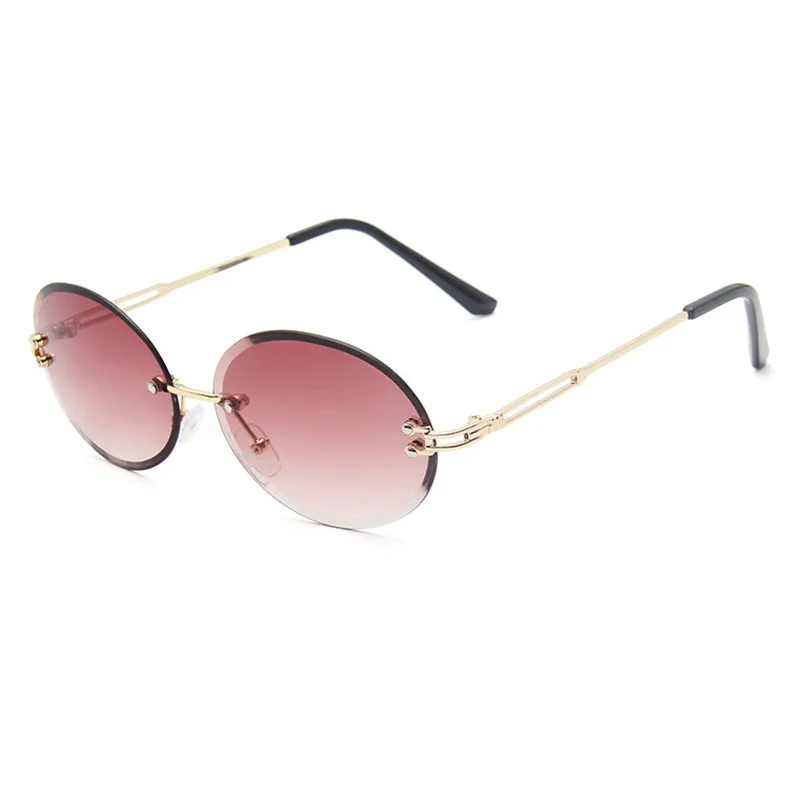 

Очки солнцезащитные женские Овальные, маленькие очки без оправы, с градиентным переходом цвета океана, для улицы