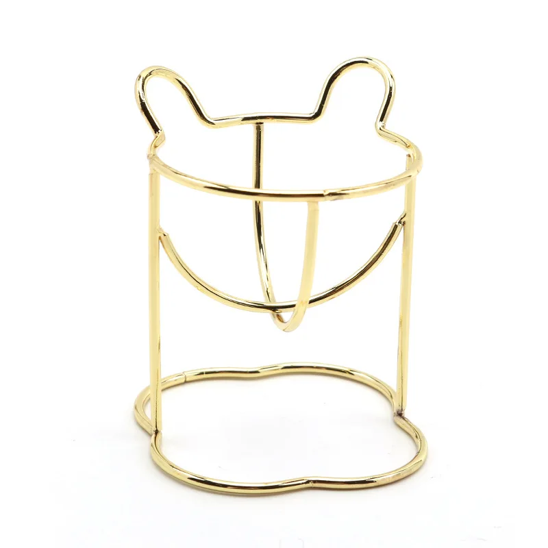 

Sponge Stand Storage Case Makeup Puff Holder Empty Cosmetic Egg Shaped Rack Metal Puffs Drying Box Makeup 2colors