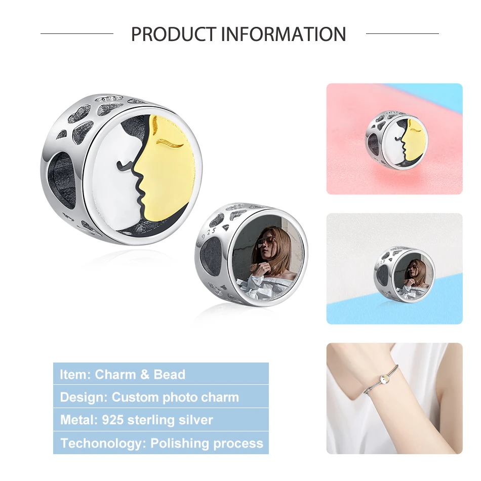 2020 новый стиль Стерлинговое Серебро 925 парные целующиеся бусины под заказ фото