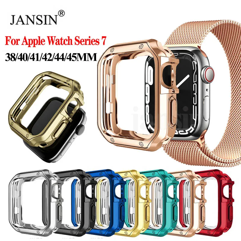 Защита экрана для Apple Watch Series 7 чехол 41 мм 45 защитный бампер iWatch 42 40 44 38 из ТПУ SE 6 5 |