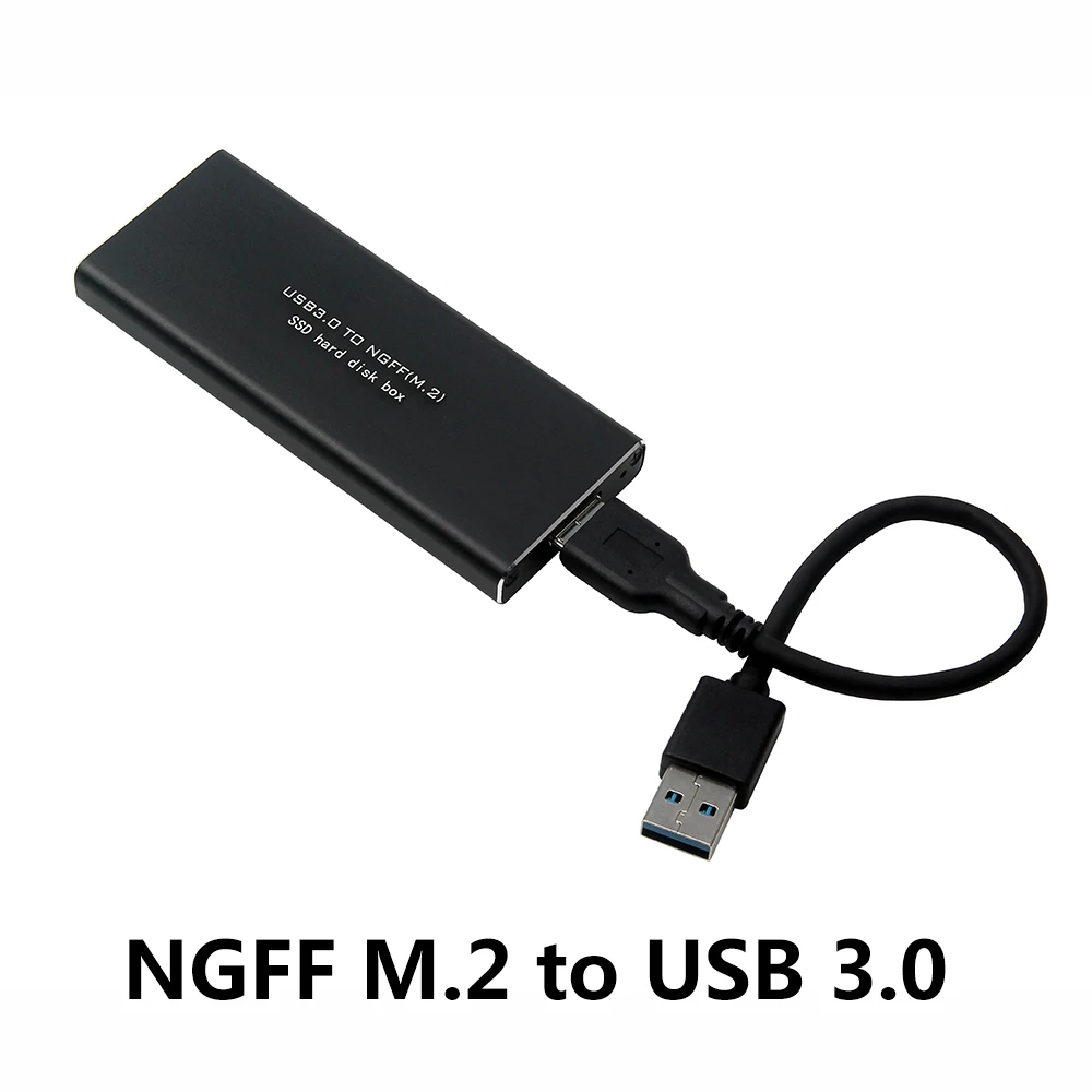 

Корпус жесткого диска M.2 NGFF к USB3.0 SSD адаптеру внешняя коробка HDD SSD корпус поддержка протокола UASP для ноутбука ПК настольного компьютера