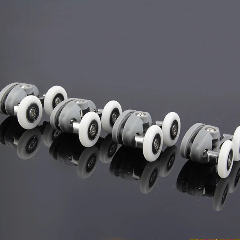 8x двойная душевая стеклянная дверь 4 верхние/4 нижние ролики бегунки колеса шкивы