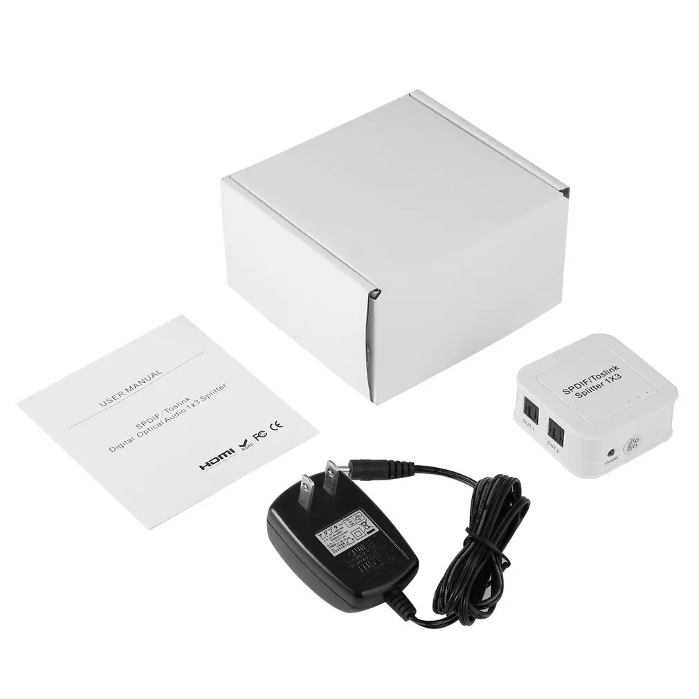 Портативный мини SPDIF TOSLINK разделитель волокон цифровой оптический 1x3 1 вход 3 выход