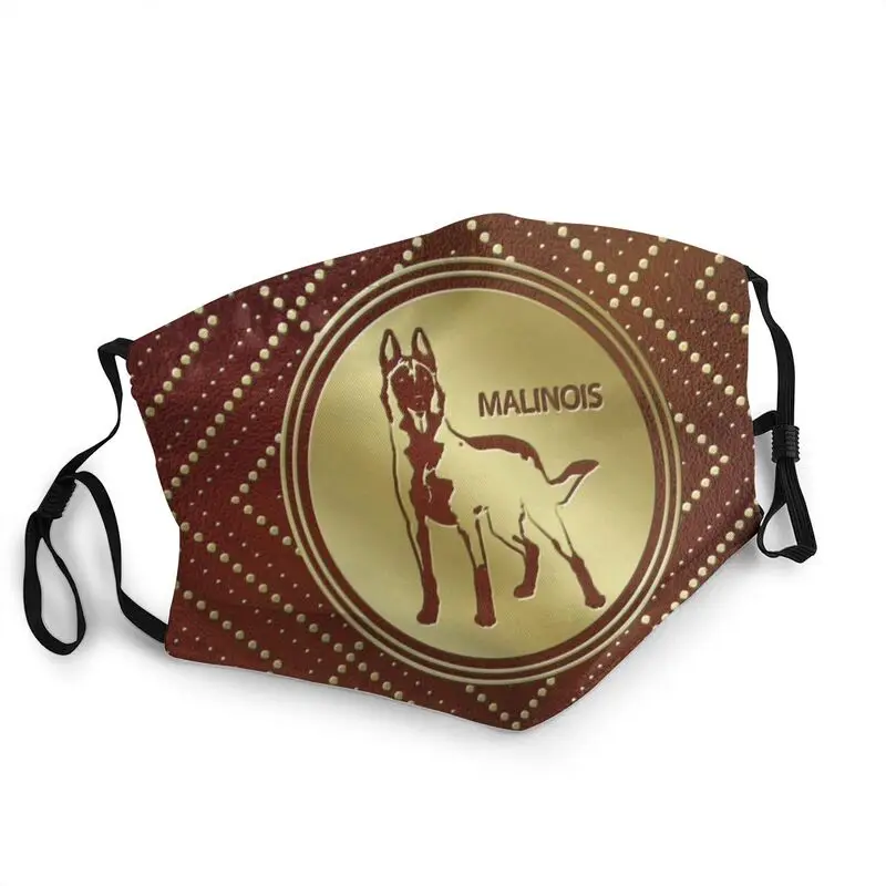 

Non-Disposable Golden Belgian Malinois Face Mask Puppy Mechelaar Maligator Dustproof Protection Mask Respirator Mouth Muffle
