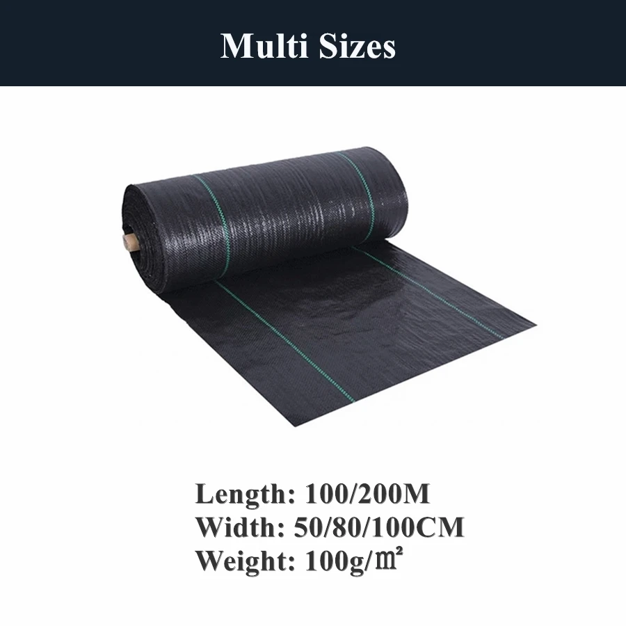구매 100/200M 헤비 듀티 조경 패브릭 잡초 제어 그라운드 커버 정원 잡초 배리어 원예 매트 마당 꽃 침대 지상