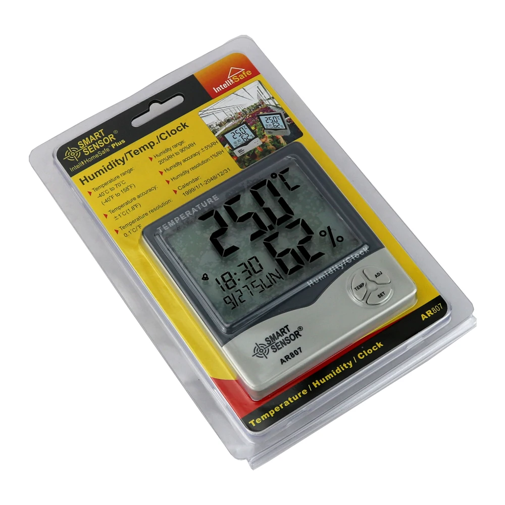 Цифровой гигрометр AR807 термометр для влажности и сухой метеостанция с календарем