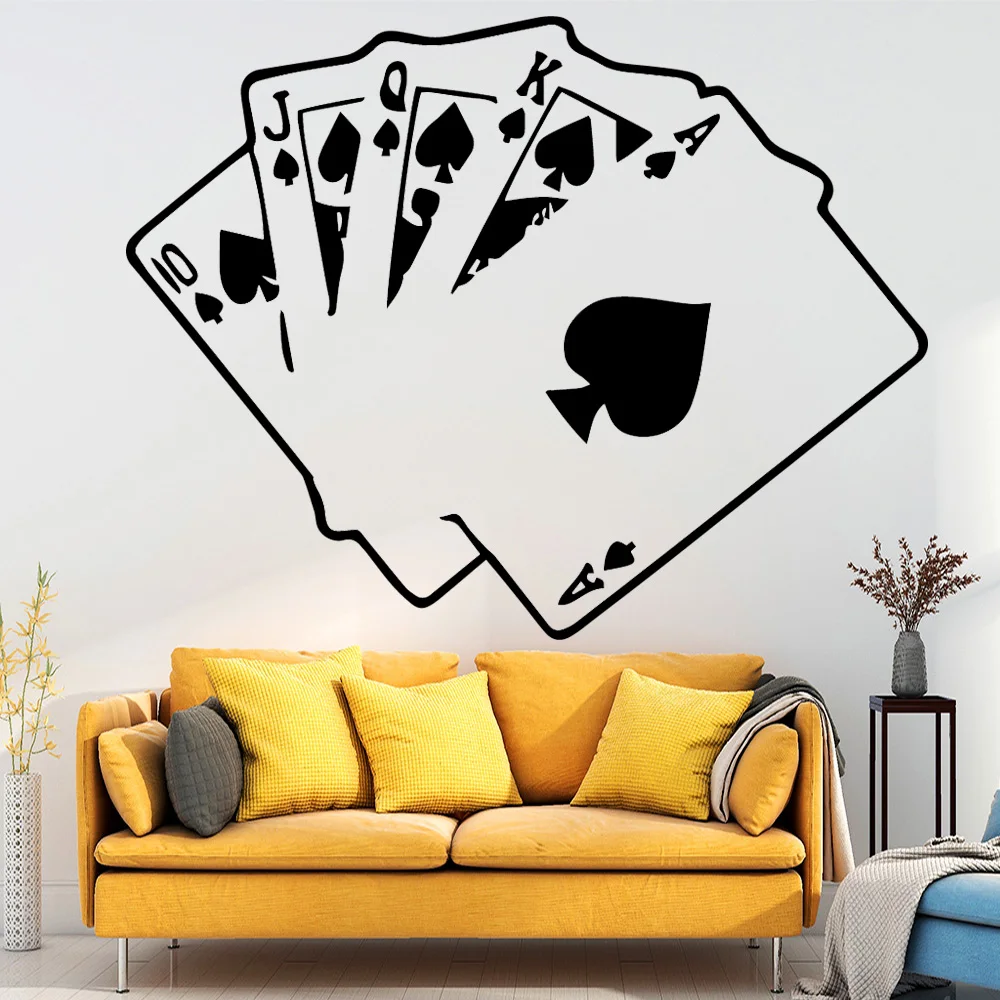 Новые наклейки на стену для детской комнаты в виде покера виниловые