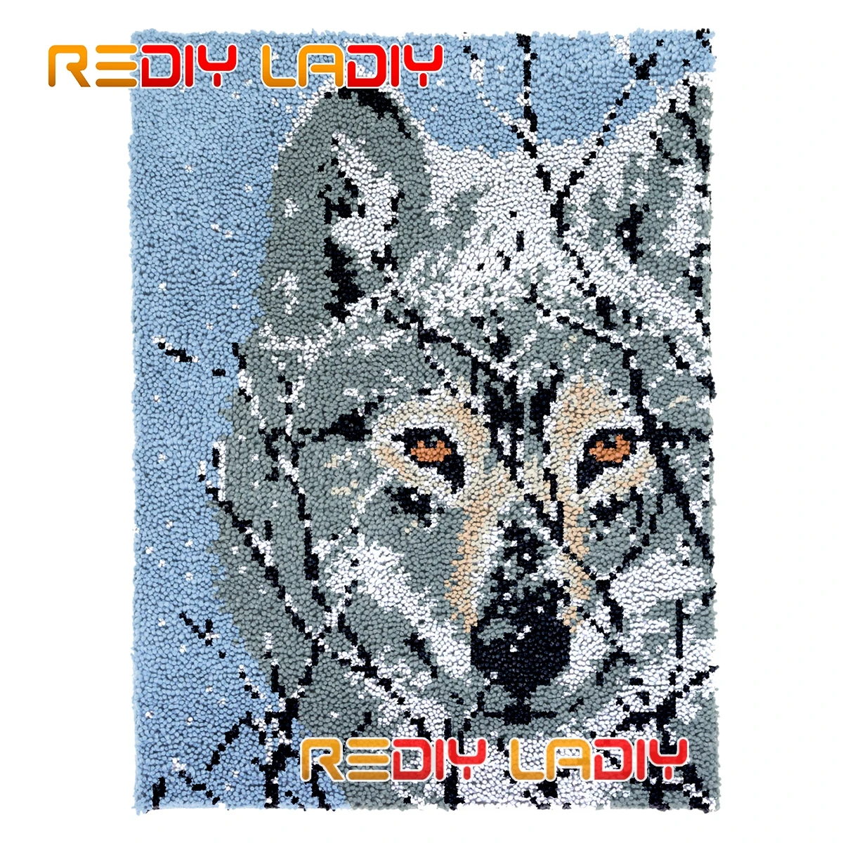 

Набор ковриков с крючком-защелкой, плюшевый настенный гобелен с волком, ковер «сделай сам» из толстой пряжи, художественная подушка, вязаны...