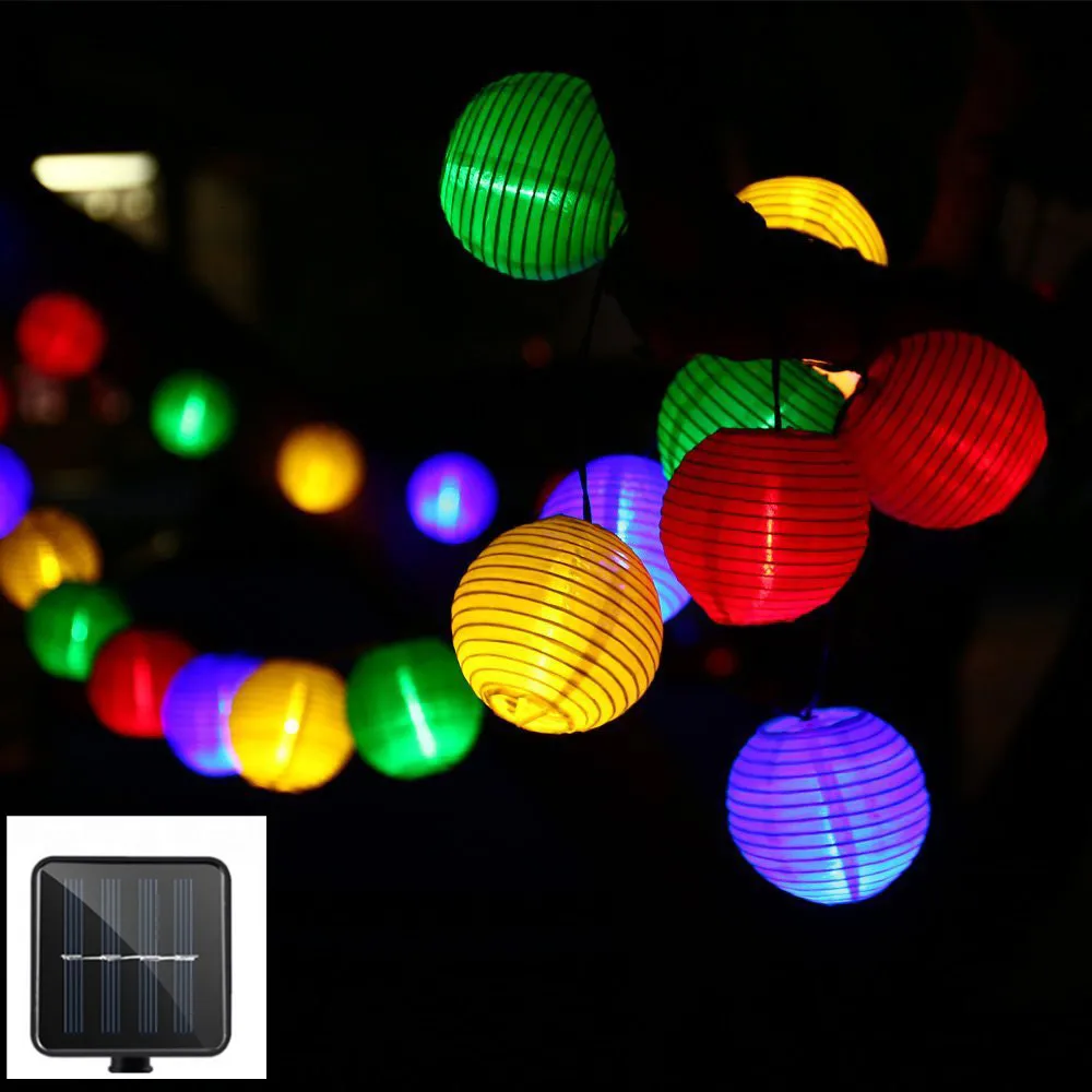 Горячая продажа Сказочный фонарь Солнечная гирлянда 19.7ft 30 LED Рождество Глобус