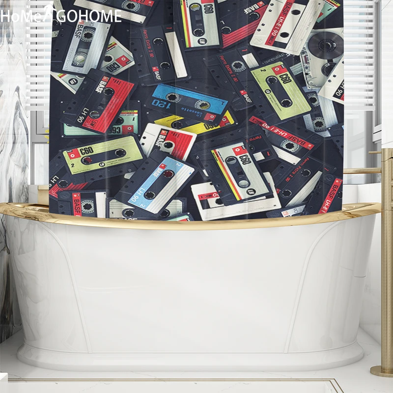 Занавески для душа с музыкальной лентой 3D занавески ванной комнаты ванны из