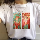 Женская Винтажная футболка с коротким рукавом и круглым вырезом