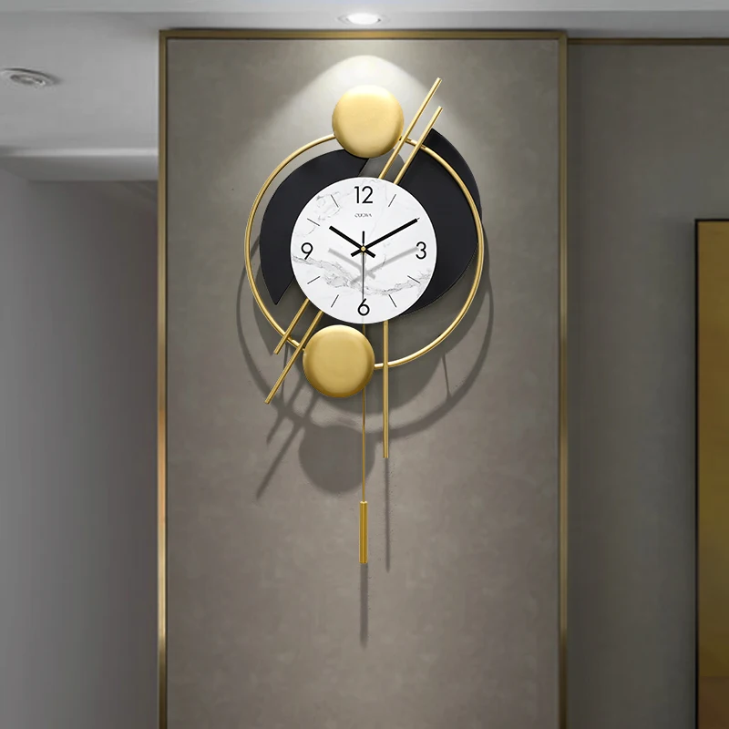 

Creative Pendulum Metal Wall Clock Modern Design Wall Decoration Living Room Ornament Reloj De Pared Home Decore Watch Mechanism