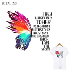 Красочная нашивка-бабочка на одежду I Am The Storm, наклейки, штампованная футболка, наклейки на одежду для самостоятельного изготовления