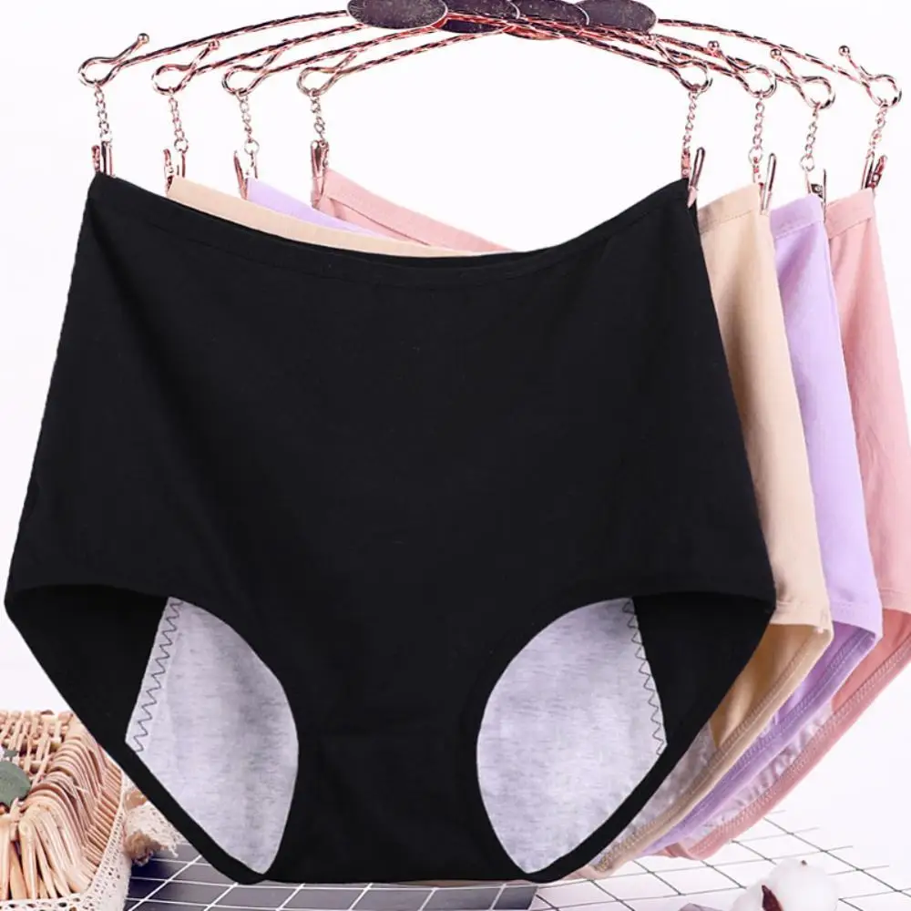 

60%HOTWomen Casual High Waist Menstrual Period Leak Proof Underwear Cotton Briefs